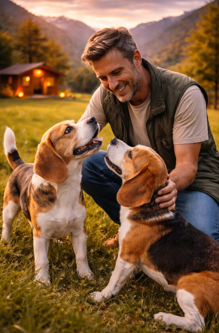 Allevatore Beagle Ticino con cucciolo di razza pura
