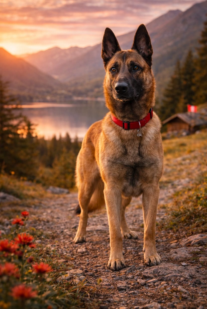Pastore Belga di razza pura dall'allevamento di Leventina con pedigree e controlli sanitari certificati