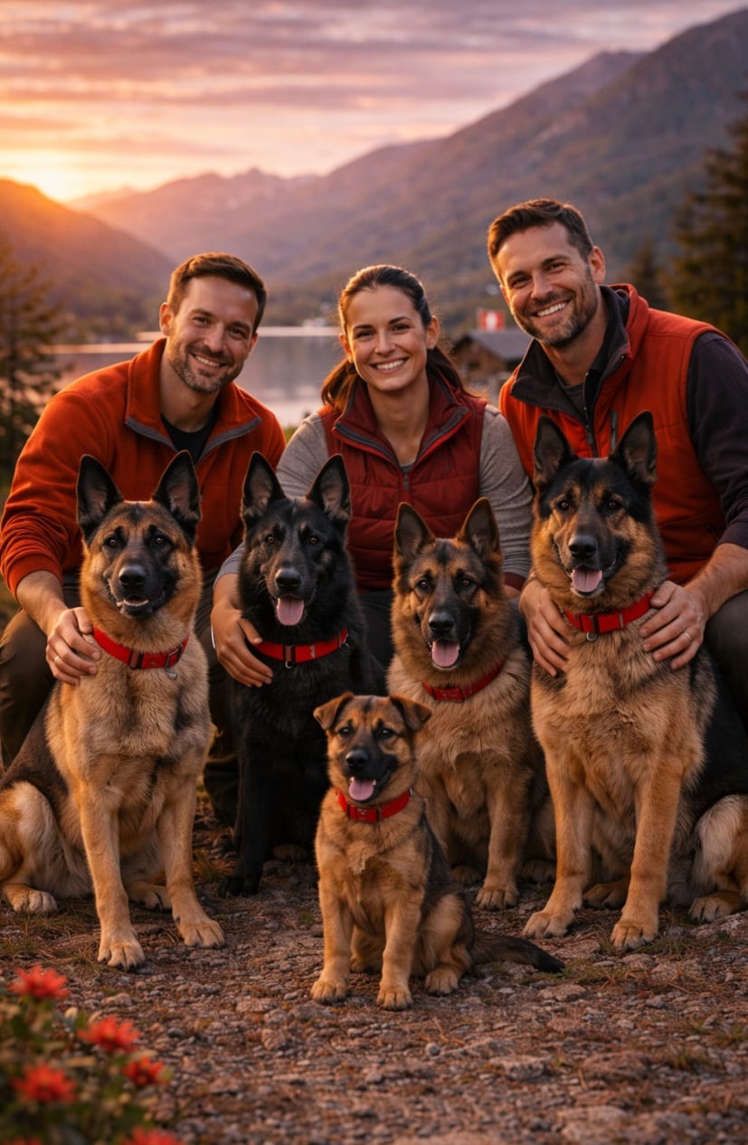 Allevatore Pastore Tedesco Ticino con esemplare adulto