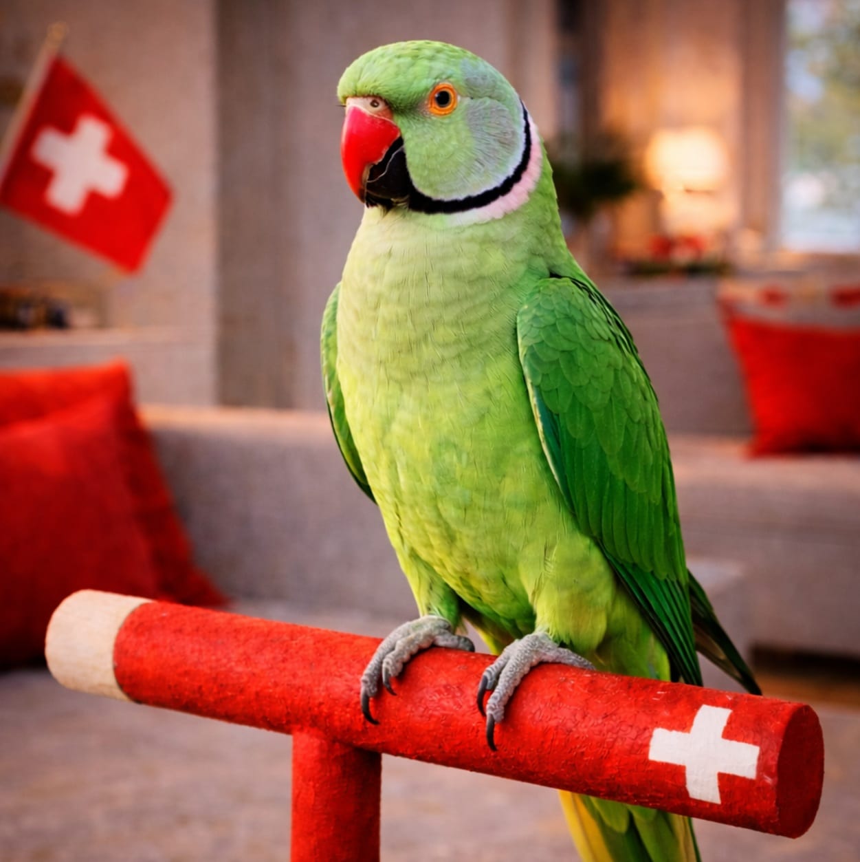 Parrocchetto dal collare verde — Allevamento pappagalli Ticino