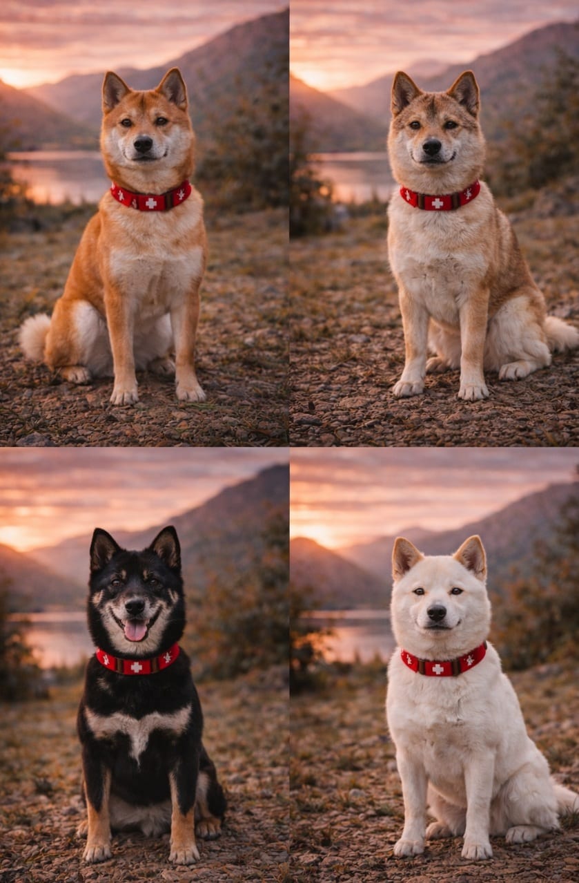Shiba Inu allevamento Ticino — colorazioni rosso, sesamo, nero-focato e crema
