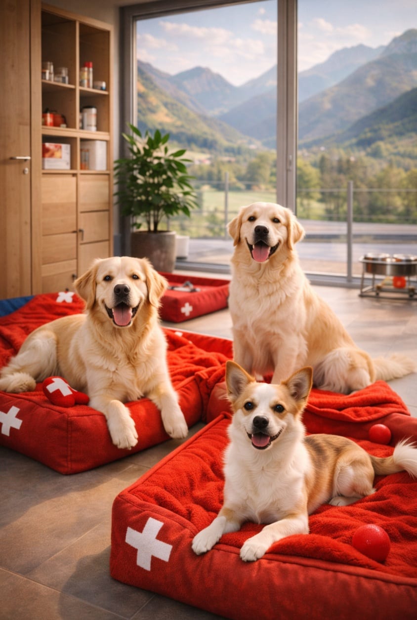 Asilo diurno per cani a Bioggio - struttura moderna per l'asilo diurno a due passi da Lugano