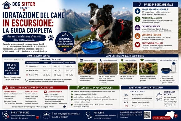 Idratazione del Cane in Escursione: Quanta Acqua Serve